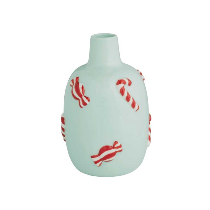 Candy Cane Holiday Vase O/S
