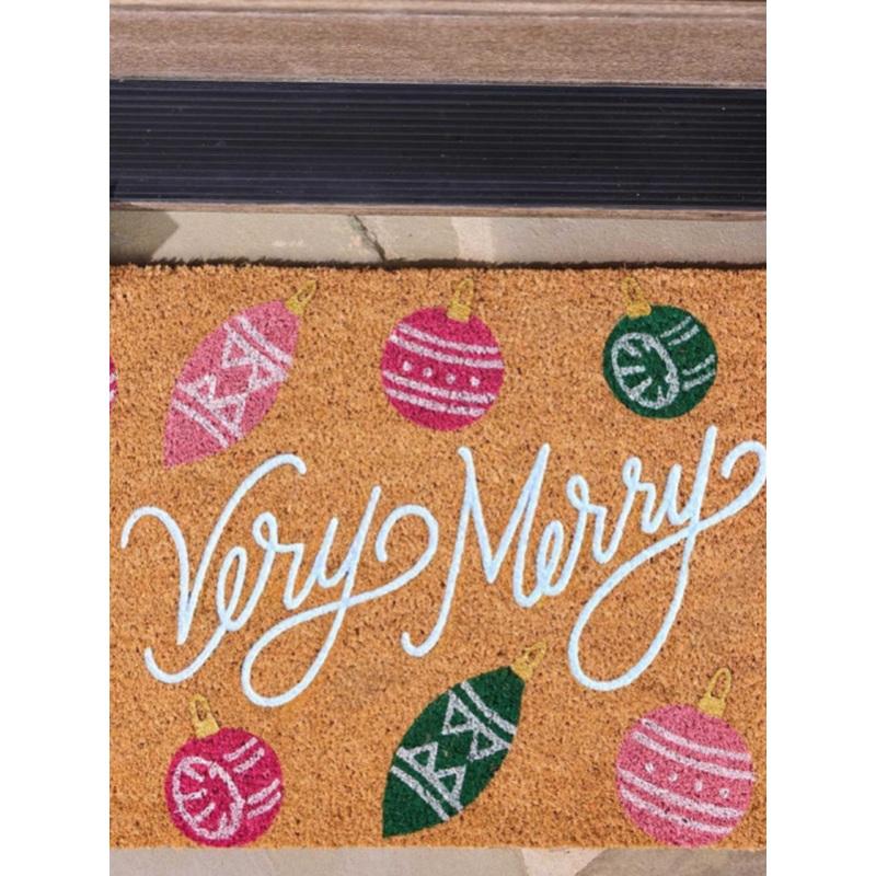 Very Merry Door Mat O/S