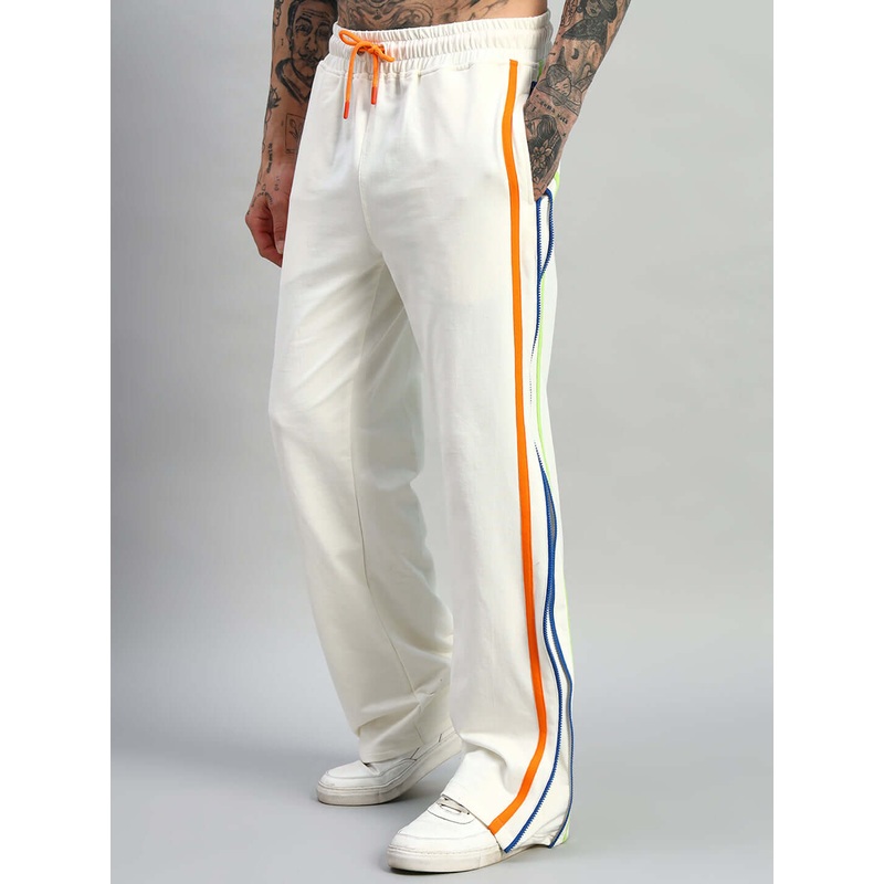 IMPERIAL SIDE ZIPPER JOGGERS OFF WHITE XS