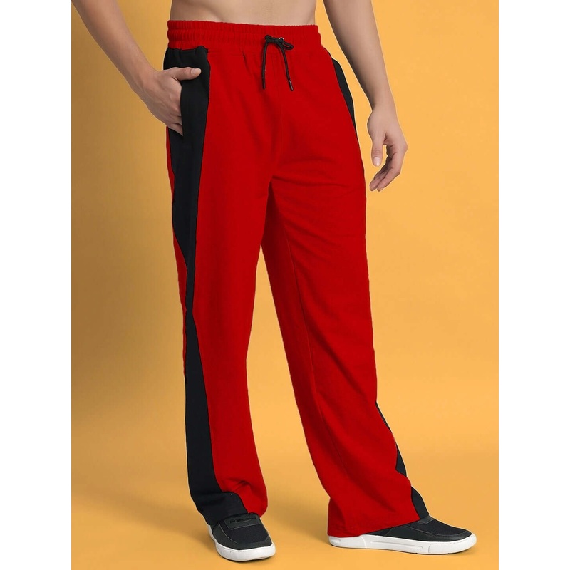 REVIVE SIDE CONTRAST JOGGERS RED BLACK XS