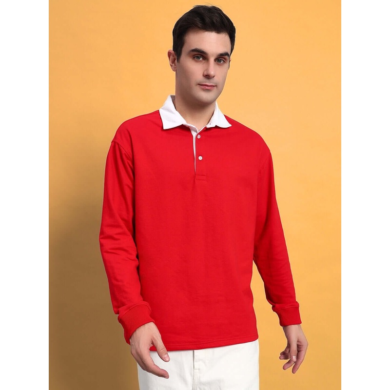 SAGOL POLO OVERSIZED SWEATSHIRT RED XS