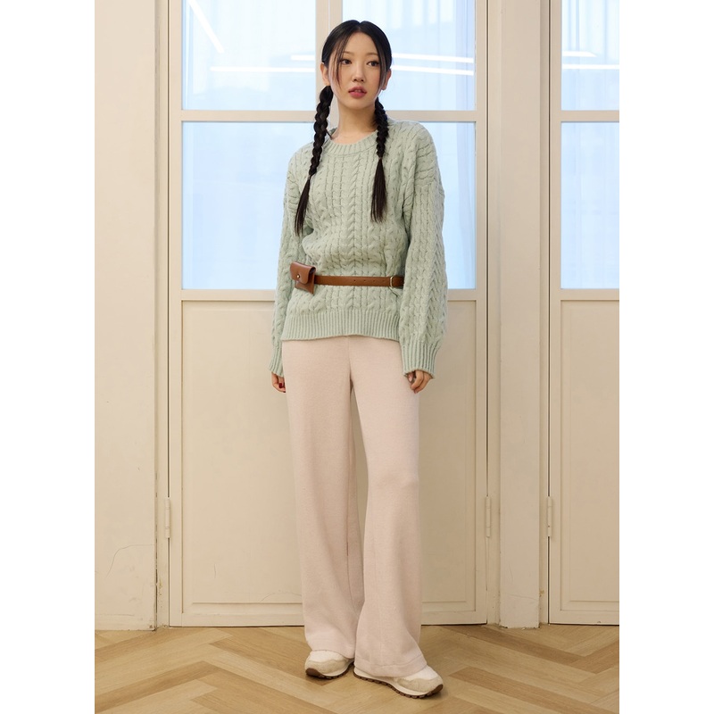 Soft Knit Sweatpants OD327 Light beige S/M