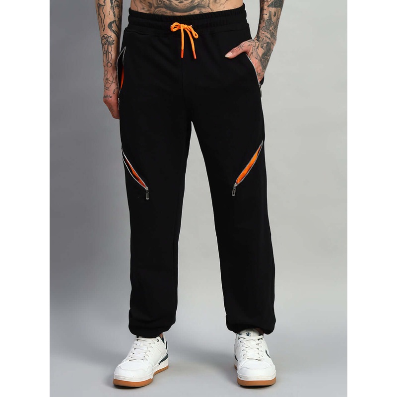 SQUALL COTTON JOGGERS IN BLACK XS