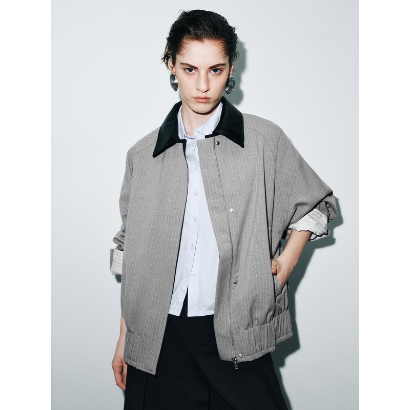 Striped Jackets Grey Striped XS