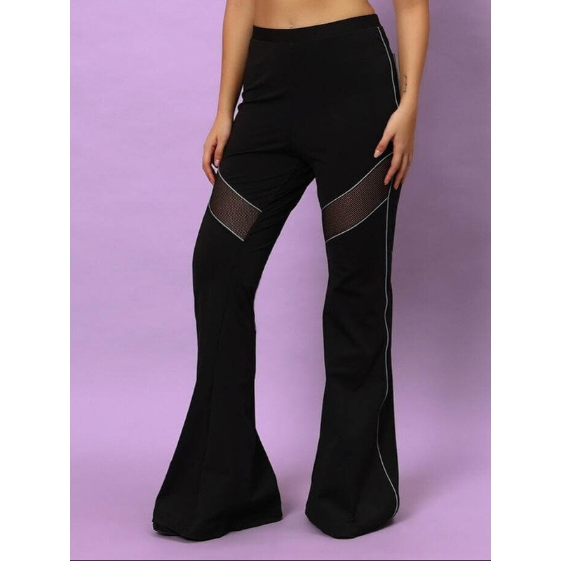 WOMEN VICTORIA BOOT CUT REFLECTOR PANT BLACK XS