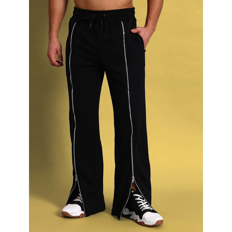 BRAZO FRONT OPEN ZIPPER JOGGERS BLACK XS