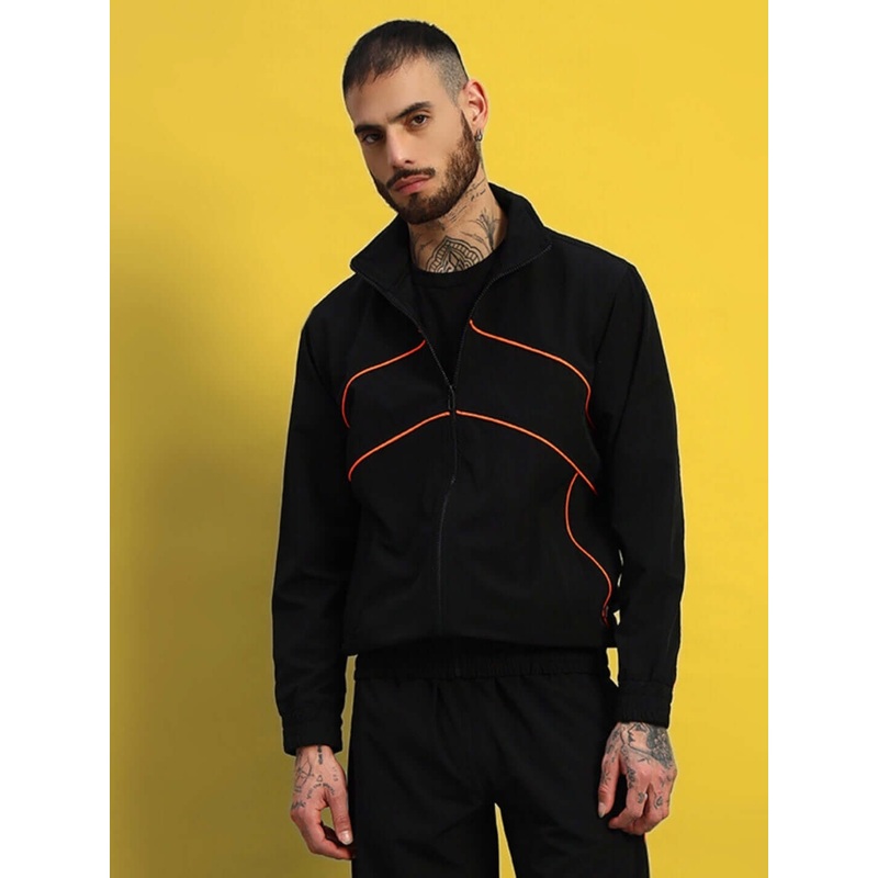 RAIDER POLYESTER FULL ZIPPER JACKET BLACK XS