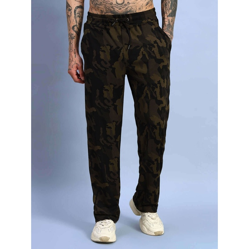TRENCH RELAXED PANT JOGGER CAMOUFLAGE GREEN XS