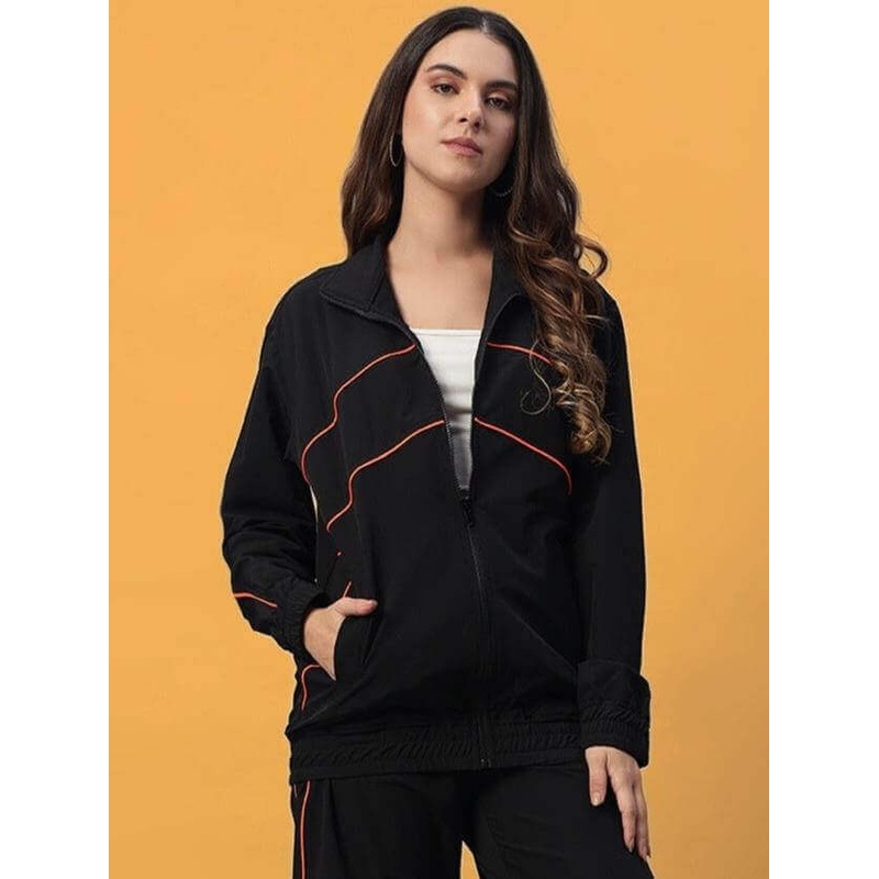 WOMEN RAIDER CO-ORD SET FULL ZIPPER BLACK XS