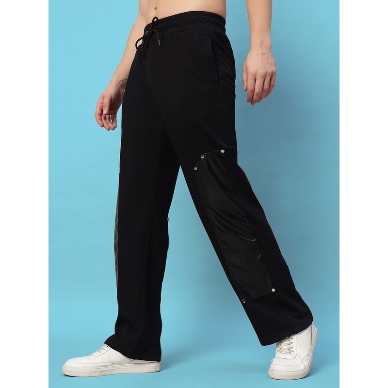 RACCOON LEATHER PATCH JOGGERS BLACK XS