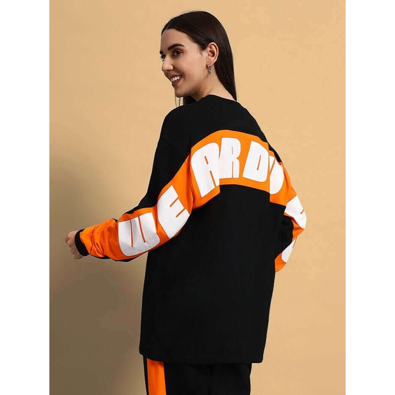 WOMEN TITAN OVERSIZED SWEATSHIRT BLACK XS