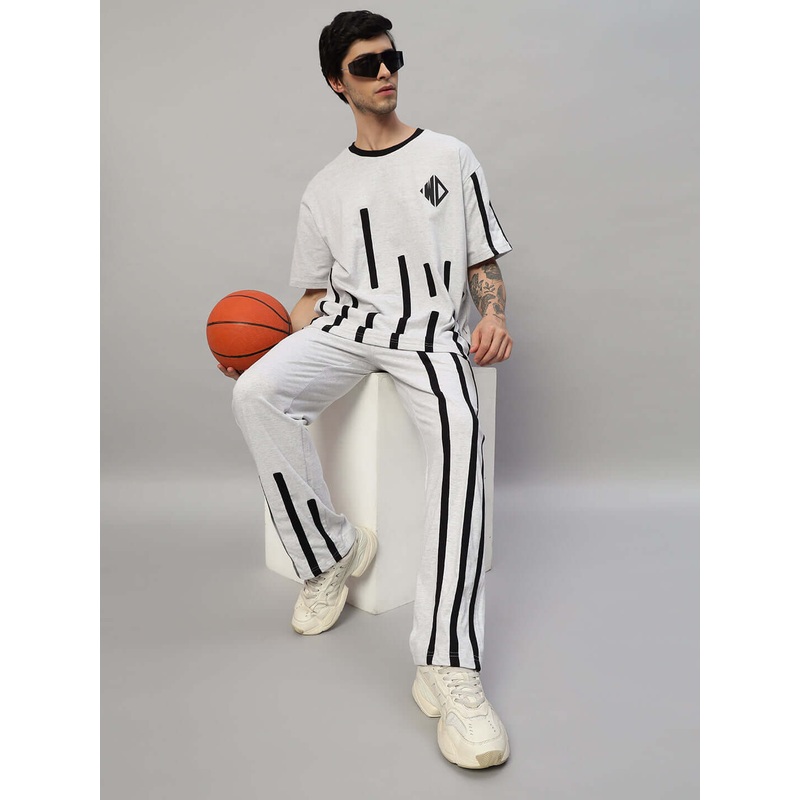 BASTILLE OVERSIZED CO-ORD SET MELANGE GREY XS