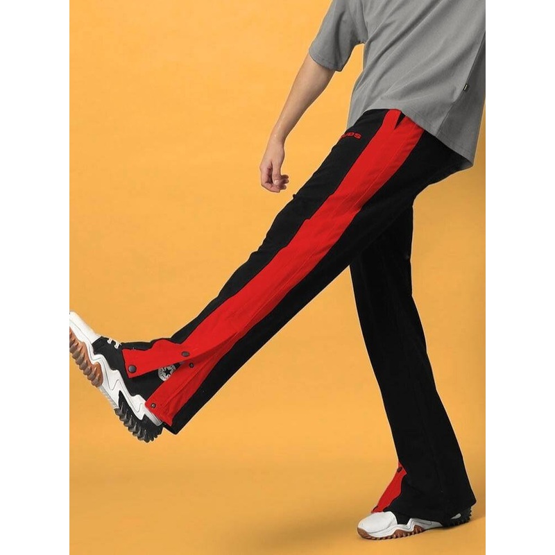 FLURRY CONTRAST JOGGERS BLACK RED XS