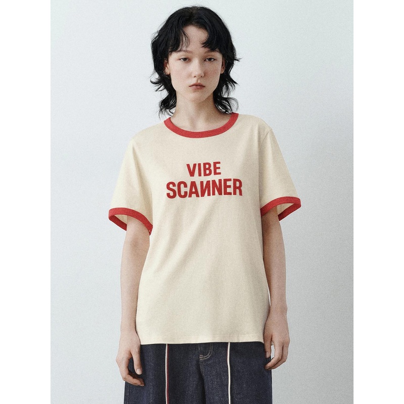 Printed Short Sleeve T-Shirts White XS