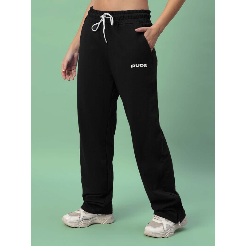 WOMENS HERSHEY SIDE SLIT JOGGERS BLACK XS