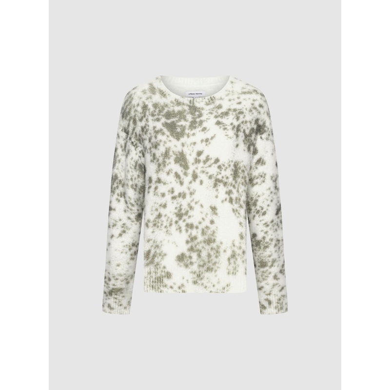 Knitted Long Sleeve Dotted T-Shirts Multi-Color XXS