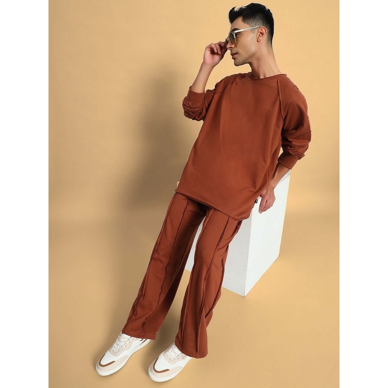 LAMINA OVERSIZED CO-ORD SET BROWN XS