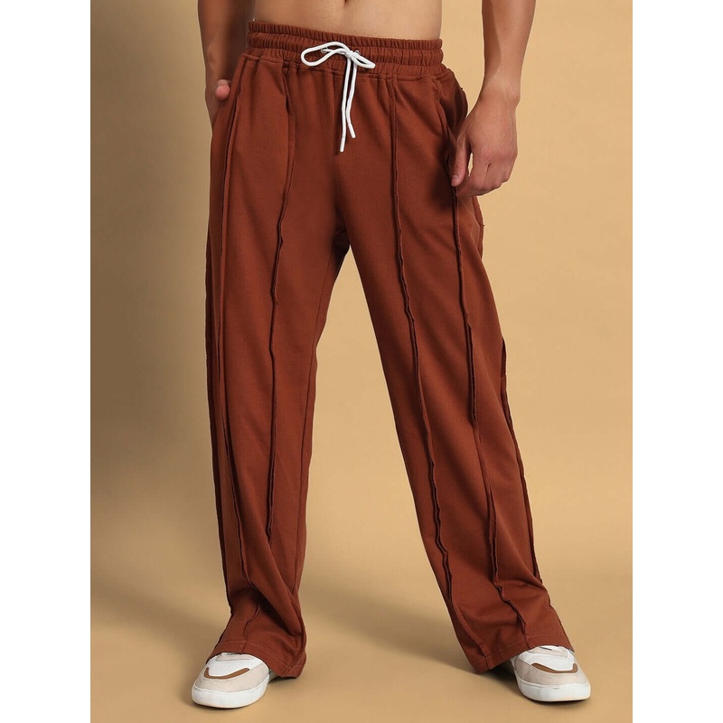 LAMINA SIDE SLIT JOGGERS BROWN XS