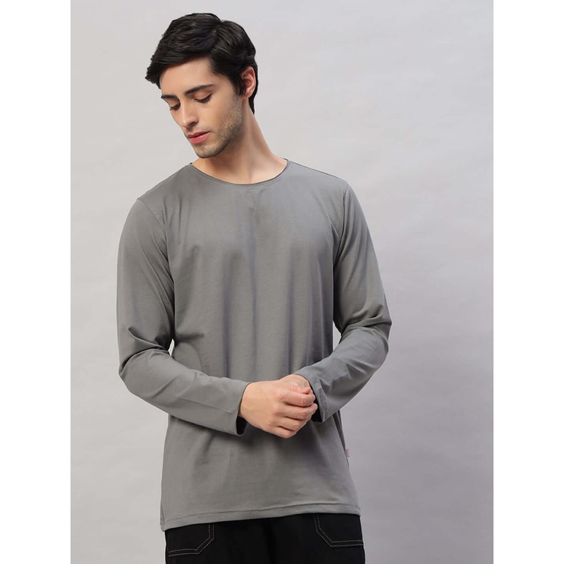OMNI SLIM FIT COTTON SWEATSHIRT GREY XS