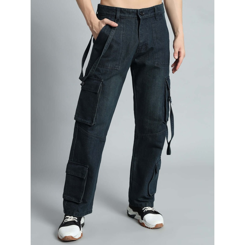 ROCKIE RELAXED DENIM CARGO BLUE 28