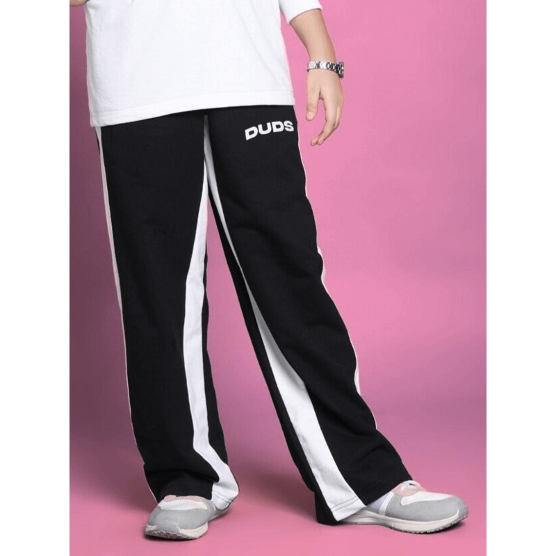 SIDE SEAM BAGGY JOGGER FOR BOYS & GIRLS BLACK 1-2 YRS