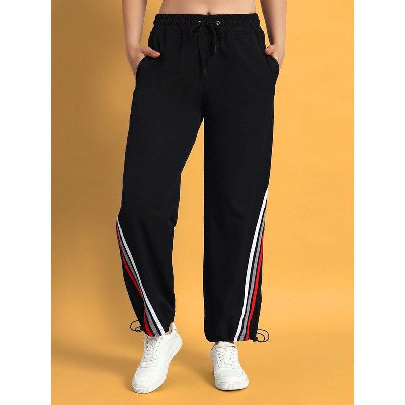 WOMEN DOBBIN RELAXED FIT JOGGER BLACK XS