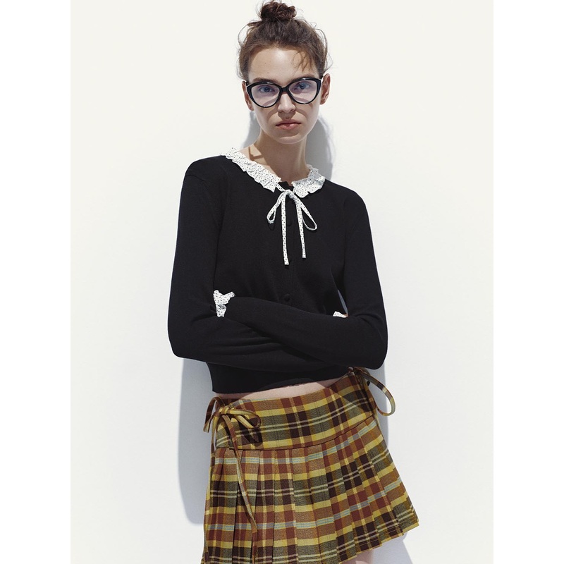 Button Up Knitted Cardigans Black XS