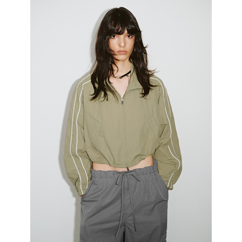 Contrast Full-Zip Track Jackets Green S