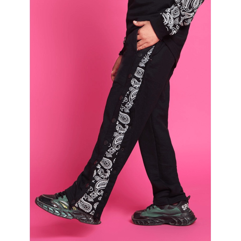 MOTIF JOGGERS FOR BOYS GIRLS BLACK 1-2 YRS