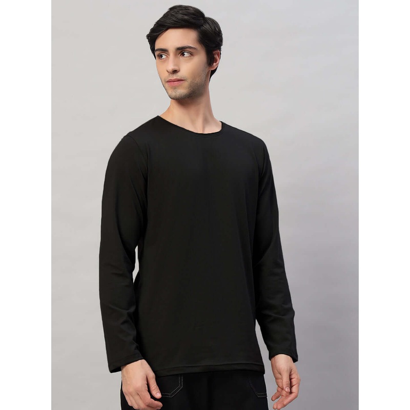 OMNI SLIM FIT COTTON SWEATSHIRT BLACK XS