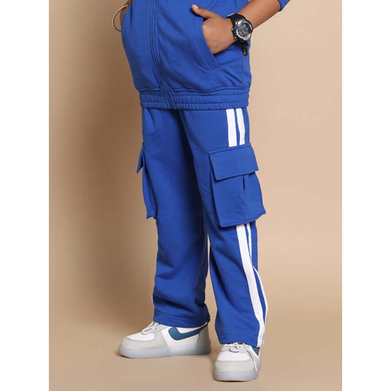 SCOTIA STRIPE JOGGERS FOR BOYS GIRLS ROYAL BLUE 1-2 YRS
