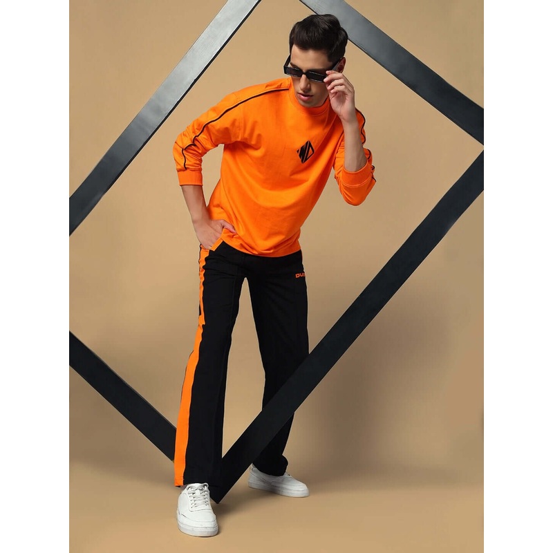 WHOPPER OVERSIZED CO-ORD SET ORANGE BLACK XS