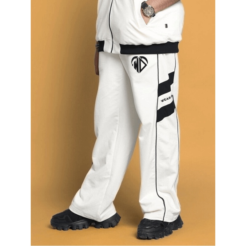 CALEDONIA JOGGERS OFF WHITE BLACK STRIPE XS