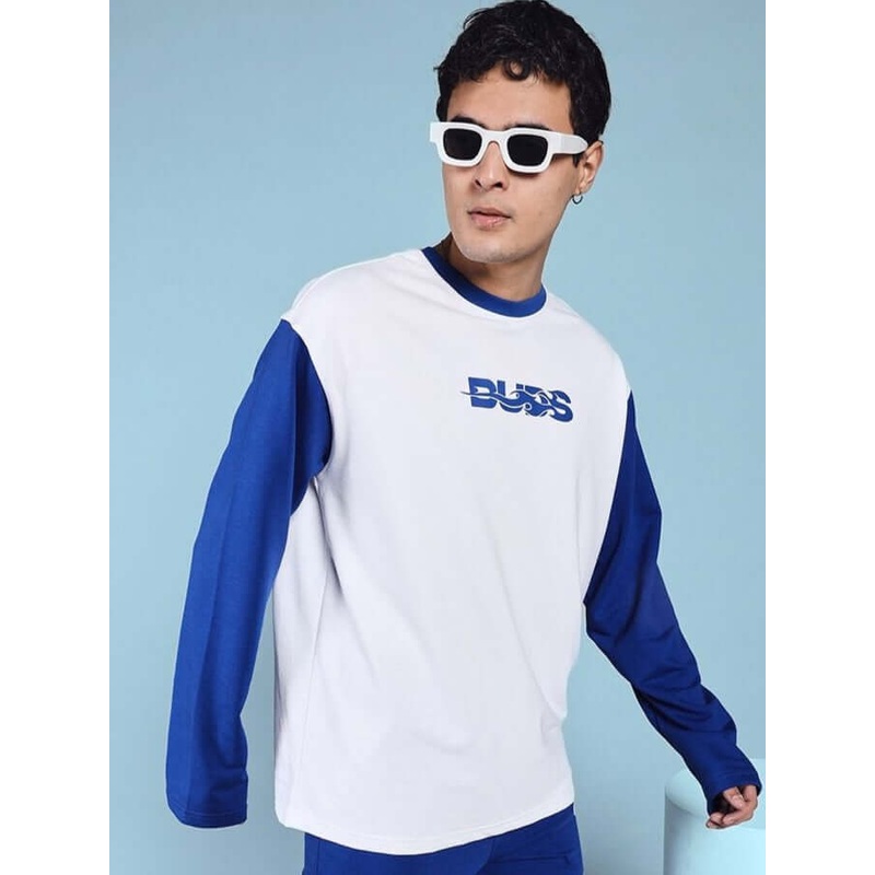 CELESTINE COOL SWEATSHIRT WHITE-BLUE XS