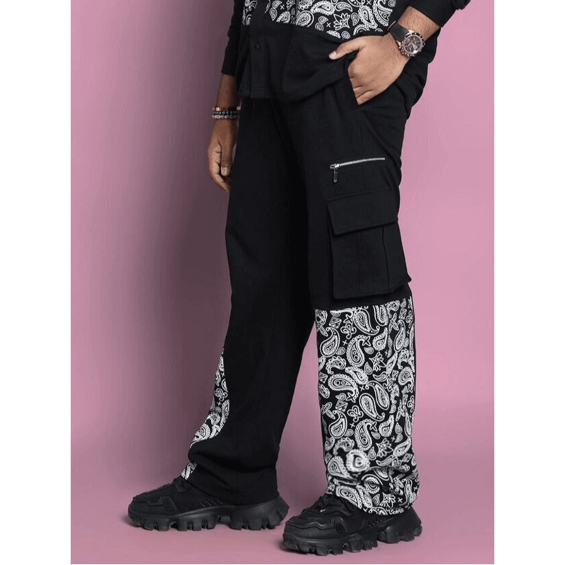 COVE JOGGERS BLACK BANDANA PRINT XS