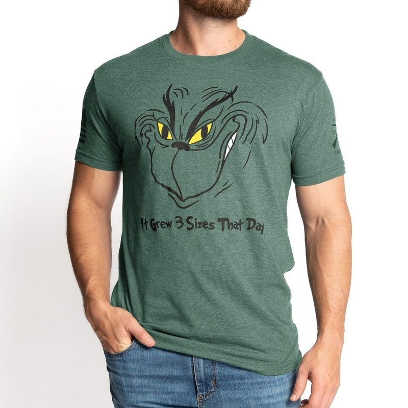 Grinch Grows T-Shirt – Heather Forest Green Small