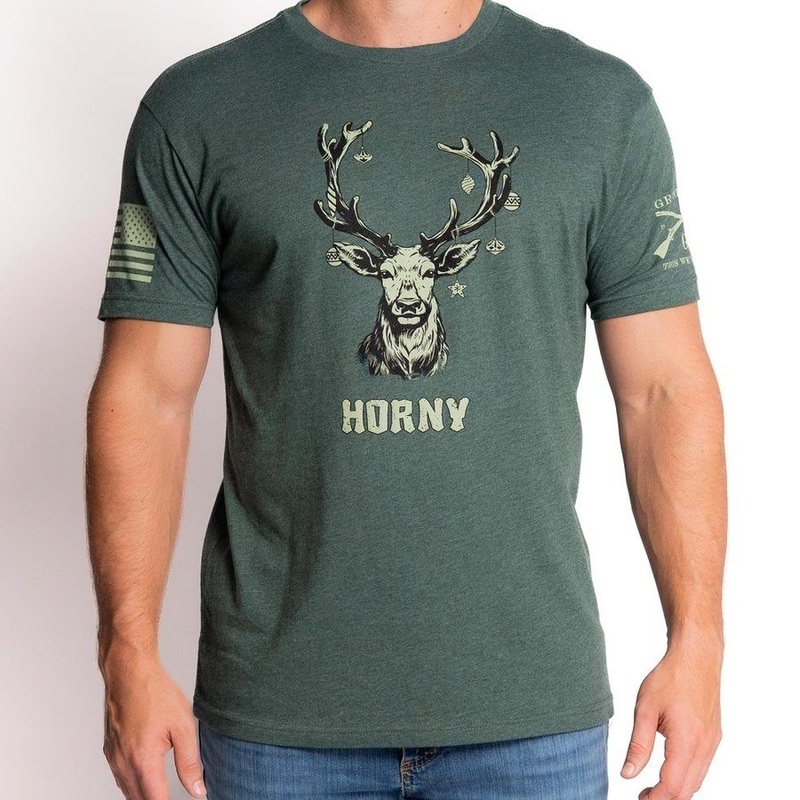Horny T-Shirt – Heather Forest Green Small