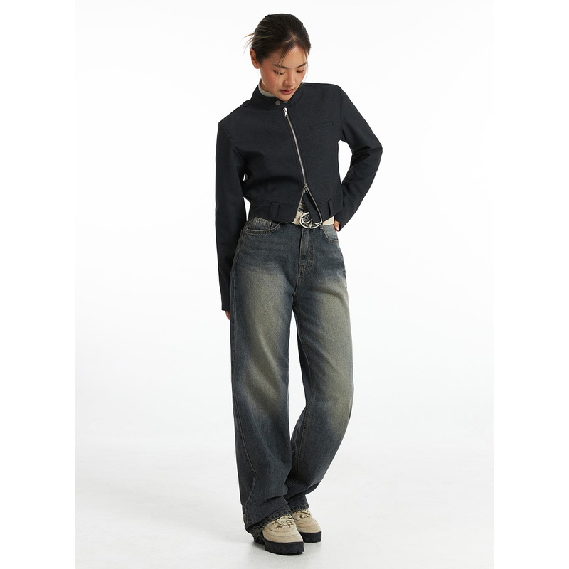 Retro Revival Palazzo Jeans CO318 Blue S