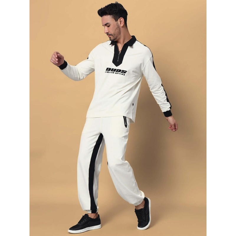 SPLINTER OVERSIZED CO-ORD SET OFF WHITE BLACK XS