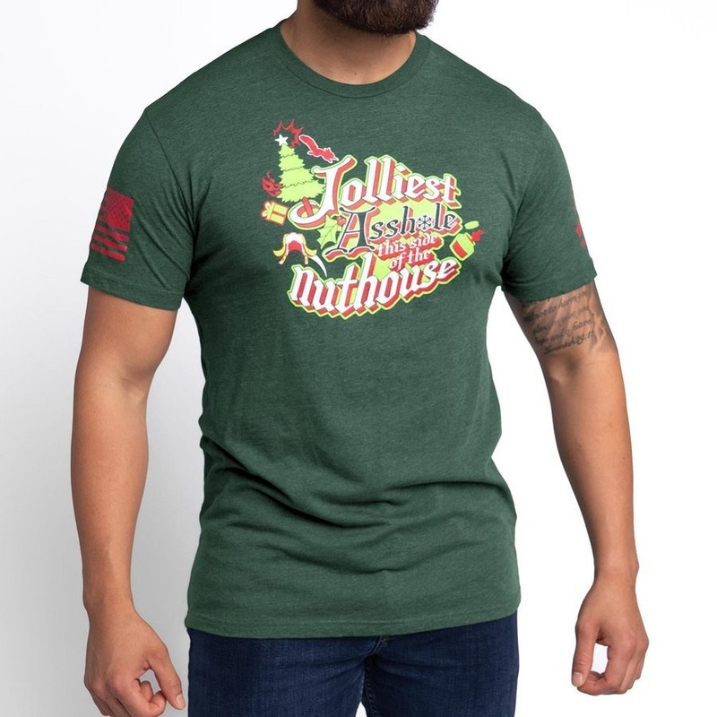 This Side of the Nuthouse T-Shirt – Heather Forest Green Small