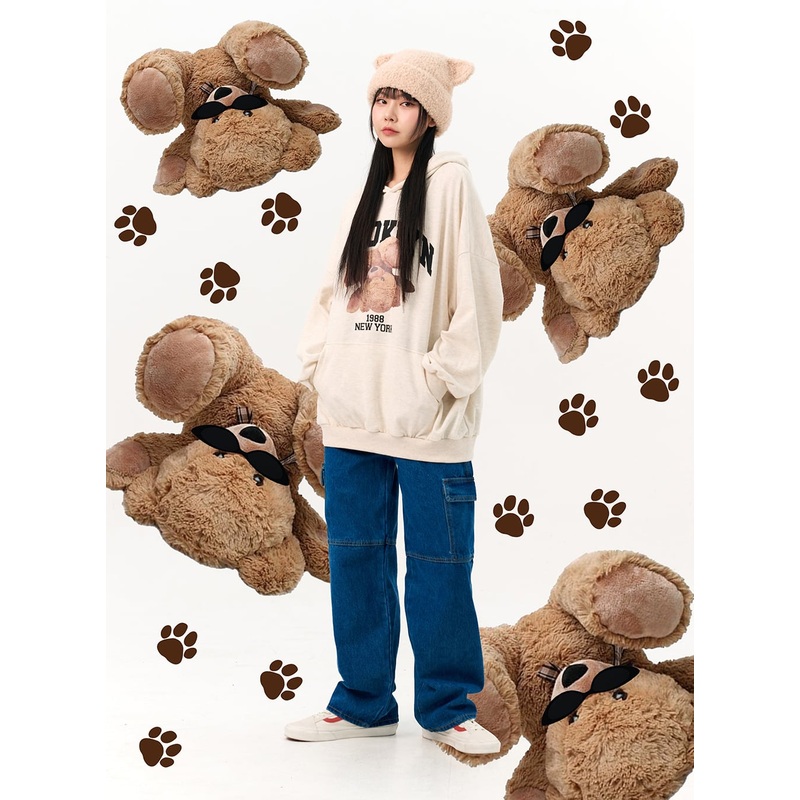 Wide Leg Cargo Pocket Jeans IO317 Dark blue S