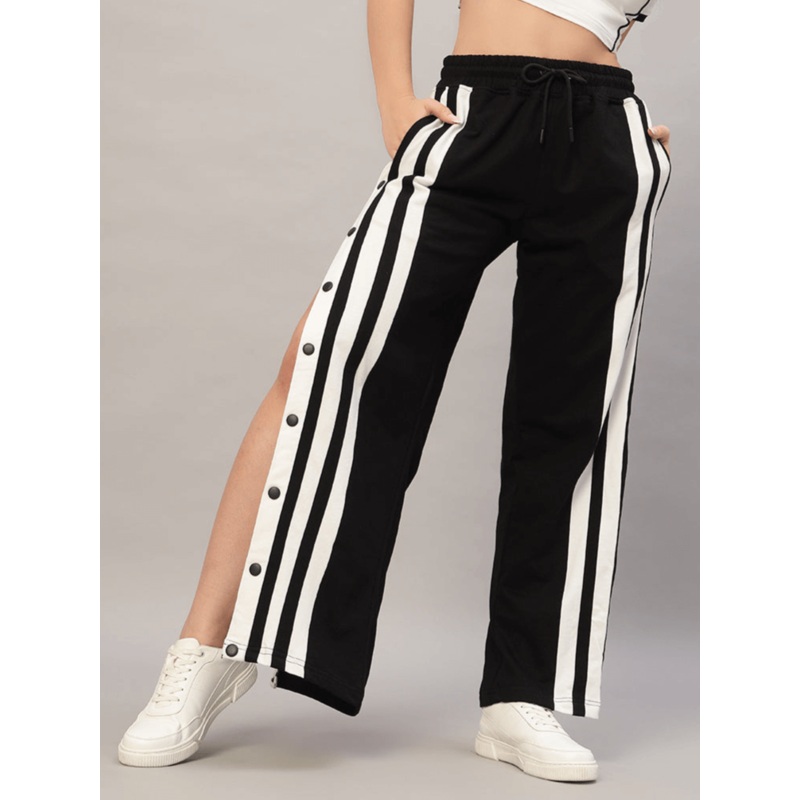 WOMEN DANCER JOGGERS BLACK WHITE XS