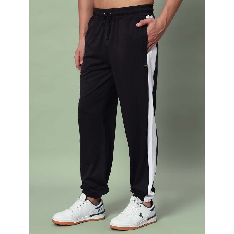 EUPHORIA POLYESTER JOGGERS BLACK WHITE XS