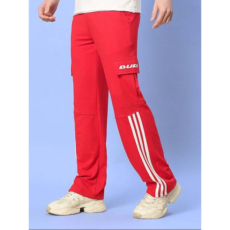 REDROIT 5 POCKET RELAXED FIT JOGGERS RED XS