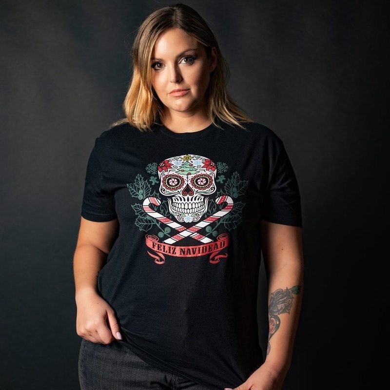 Women’s Feliz Navidead Boyfriend Fit T-Shirt – Black Small