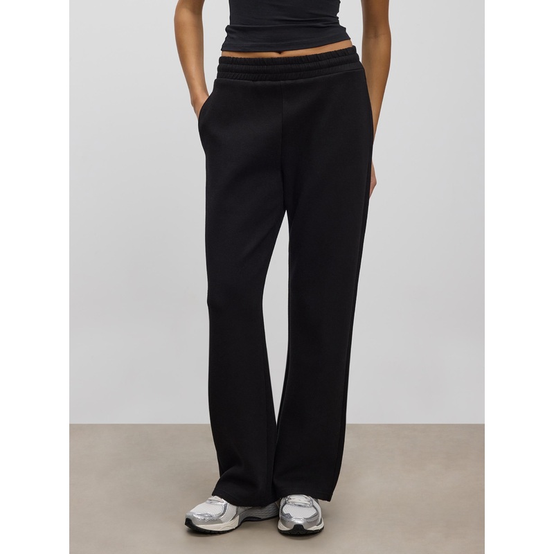 Womens Knitted Straight Leg Jogger in Black XXS (4) Black