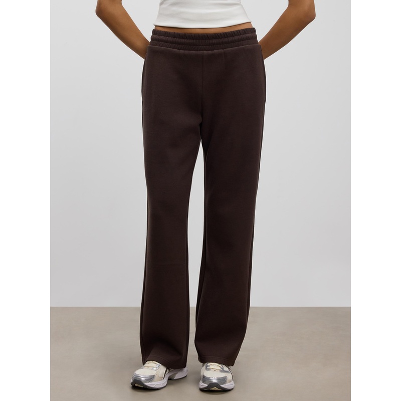 Womens Knitted Straight Leg Jogger in Brown XXS (4) Brown