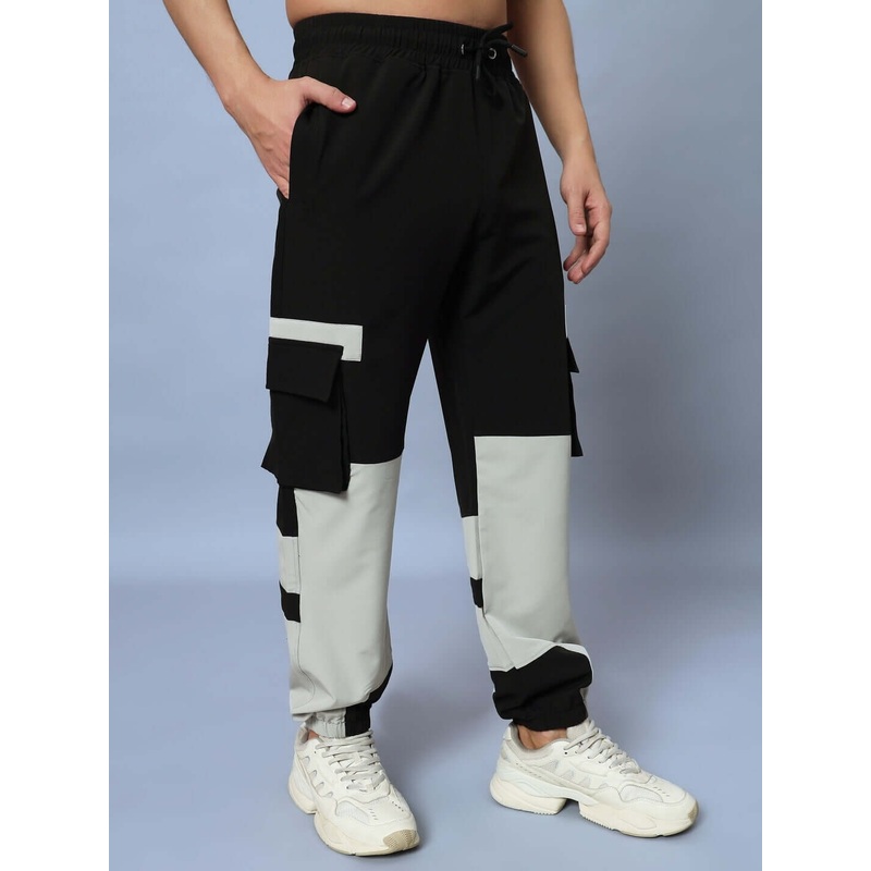 CHALET RELAXED FIT CARGO PANTS BLACK GREY XS