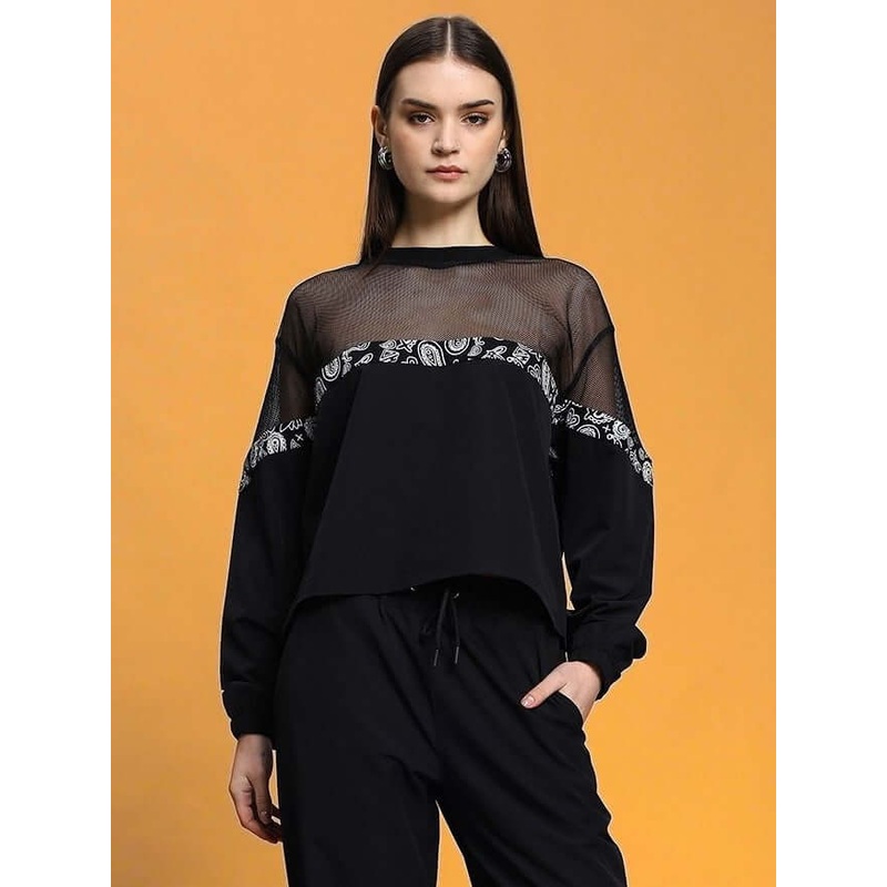 WOMEN’S YESMIN RELAXED FIT TOP BLACK XS