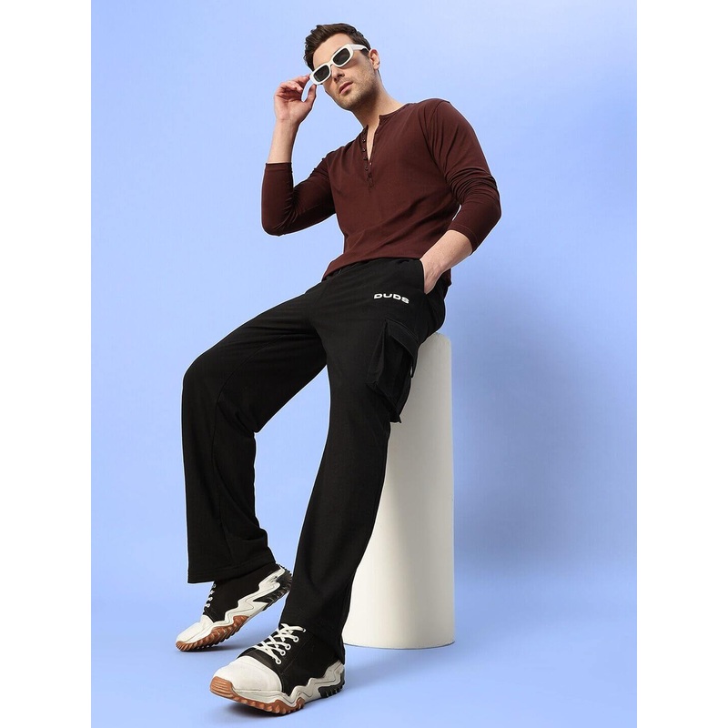 HENNY RELAXED FIT CO-ORD SET BROWN-BLACK XS